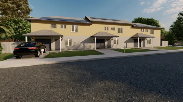 a view of a house with a swimming pool
