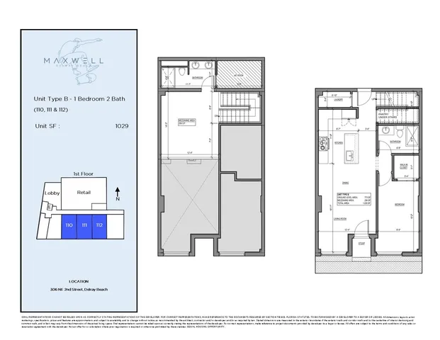$1,160,000 | 306 Northeast 2nd Street, Unit LOFT S #(110 111 & 112), Delray Beach, FL 33483