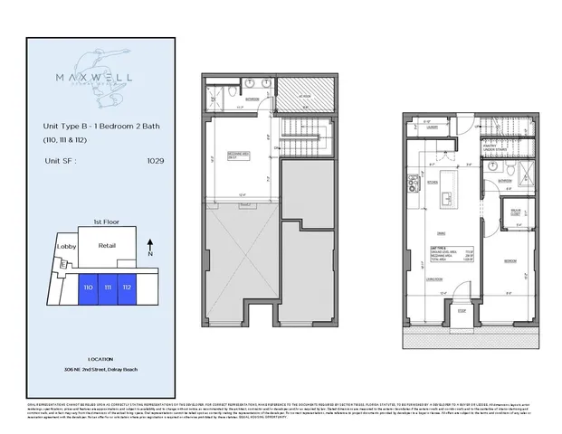 $1,160,000 | 306 Northeast 2nd Street, Unit LOFT S #(110 111 & 112), Delray Beach, FL 33483