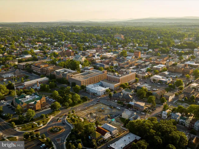 an aerial view of a city
