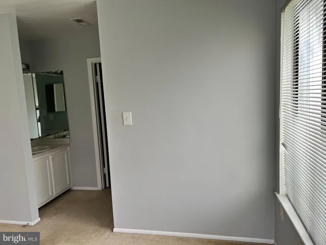 a view of a big room with windows and closet