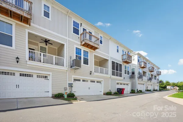 a front view of a building with street