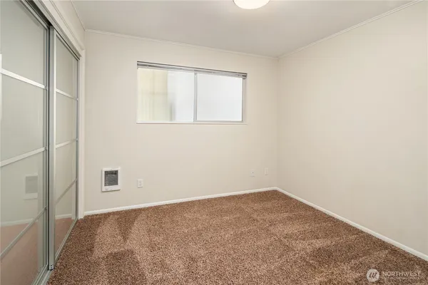 an empty room with a natural light