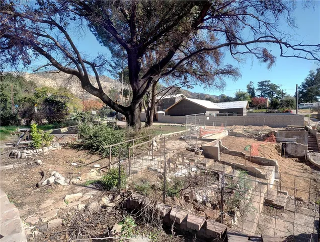 a view of outdoor space with seating area