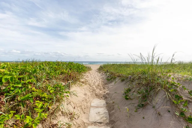 a view of beach and ocean