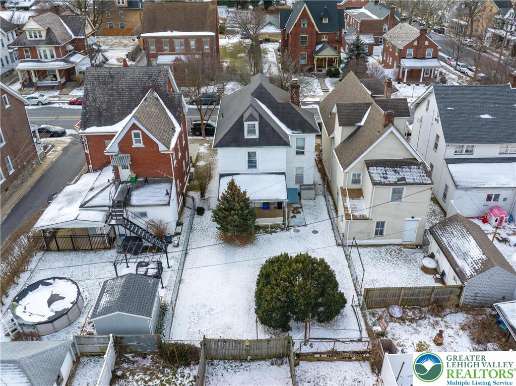 211 East Goepp Street Bethlehem, PA 18018 - Photo 30 of 36 an aerial view of a house with garden space and street view