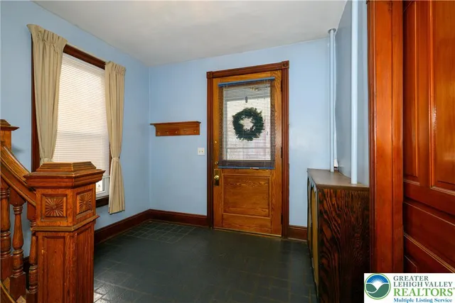 a view of an front door