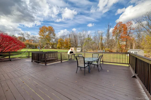 a view of a terrace with furniture