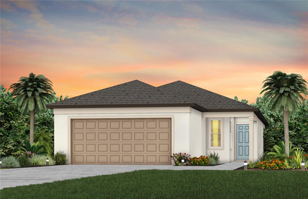 6760 Southwest 90th Loop Ocala, FL 34476 - Photo 1 of 1 a front view of a house with a garden and plants
