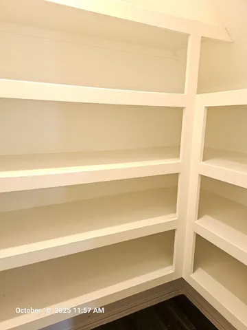 a close view of closet