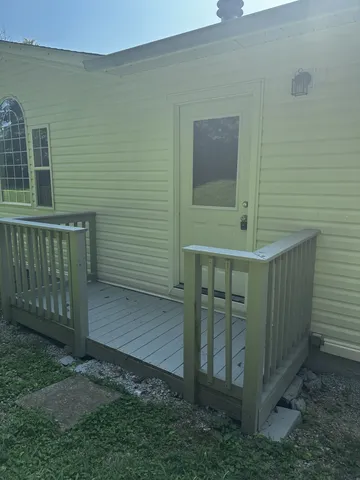 a view of front door of house