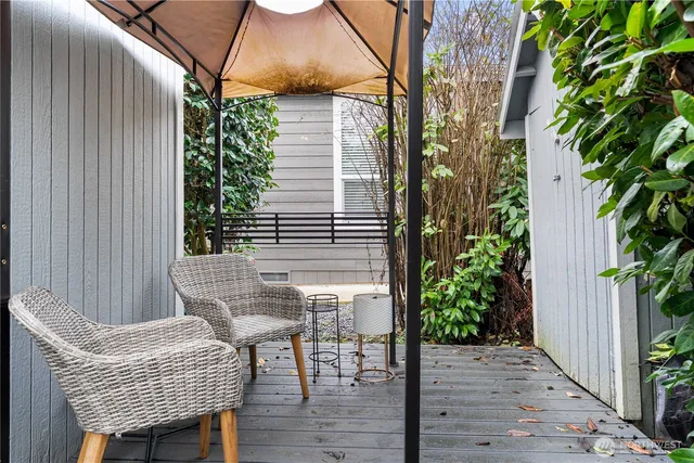 a view of outdoor space with seating space