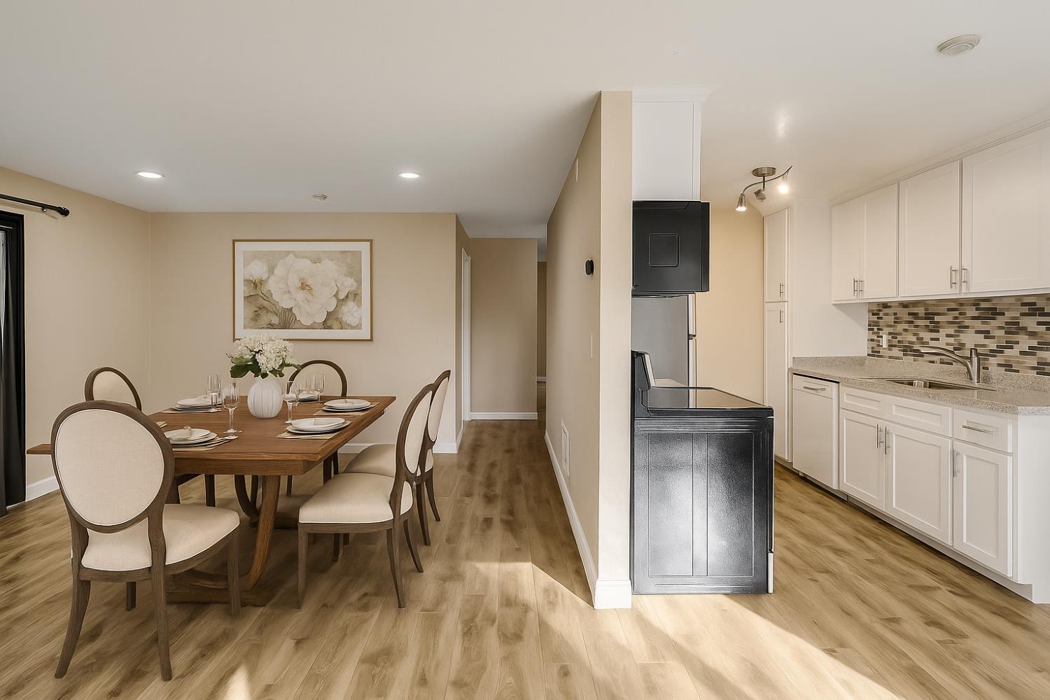 2623 Copa Del Oro Drive Union City, CA 94587 - Photo 23 of 55 a view of a kitchen area with furniture and wooden floor