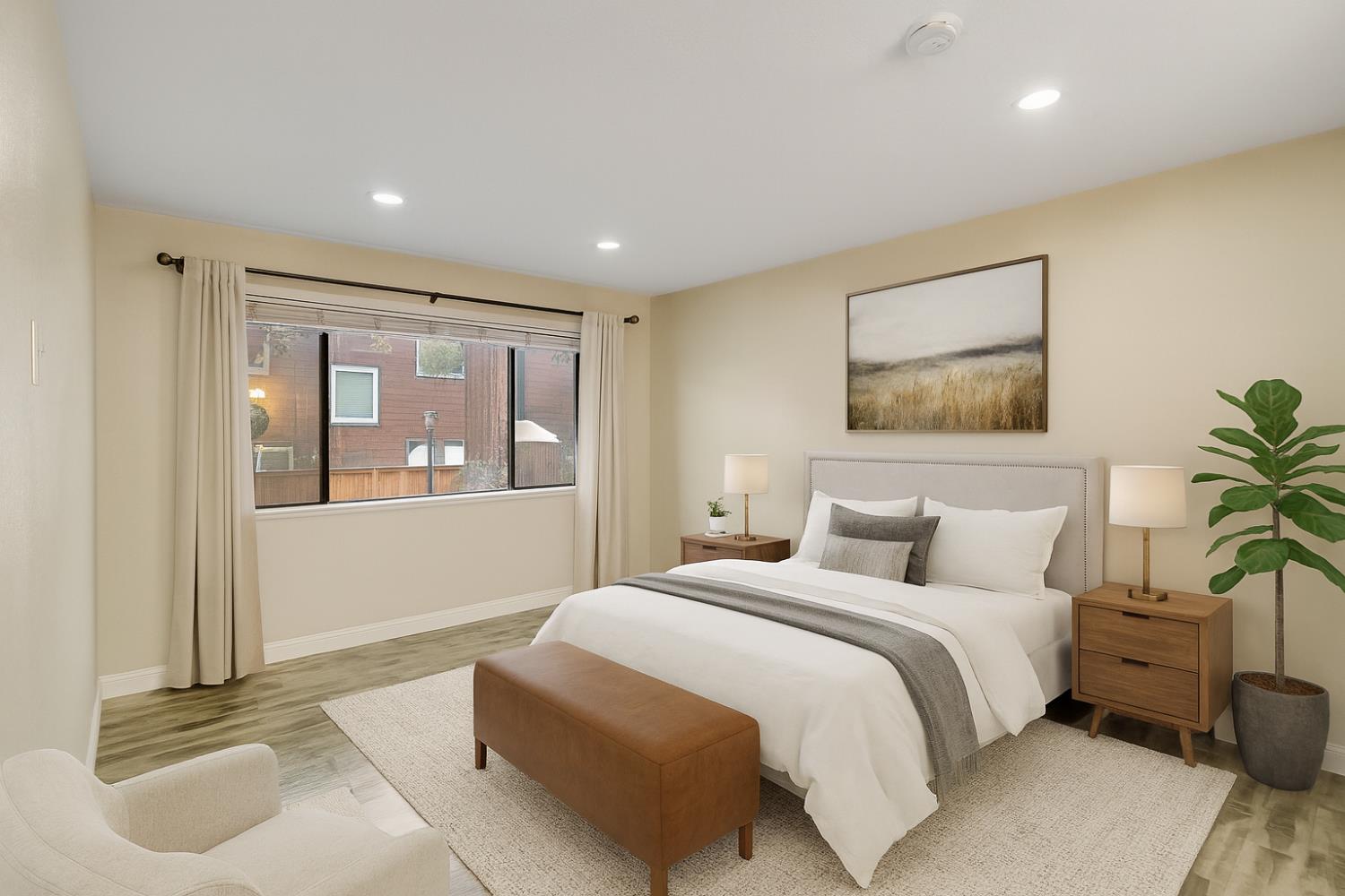 2623 Copa Del Oro Drive Union City, CA 94587 - Photo 38 of 55 a bedroom with a large bed and a painting on the wall