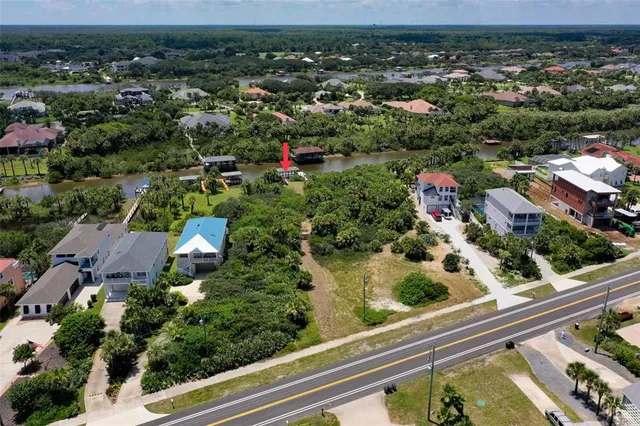 an aerial view of multiple house
