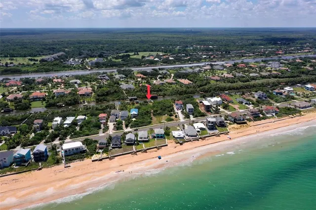 an aerial view of multiple house