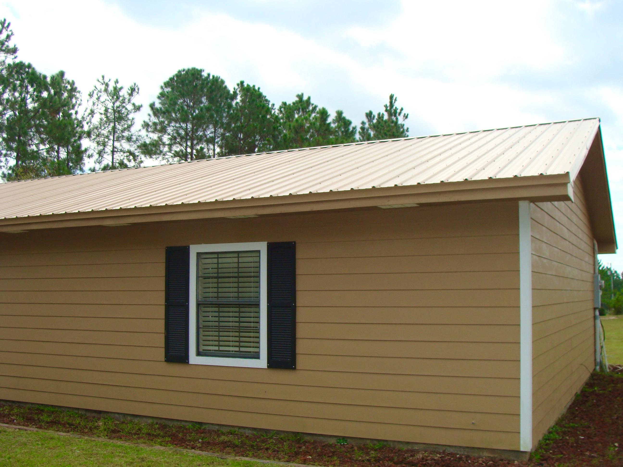 New Metal Roof & Cement Board Siding