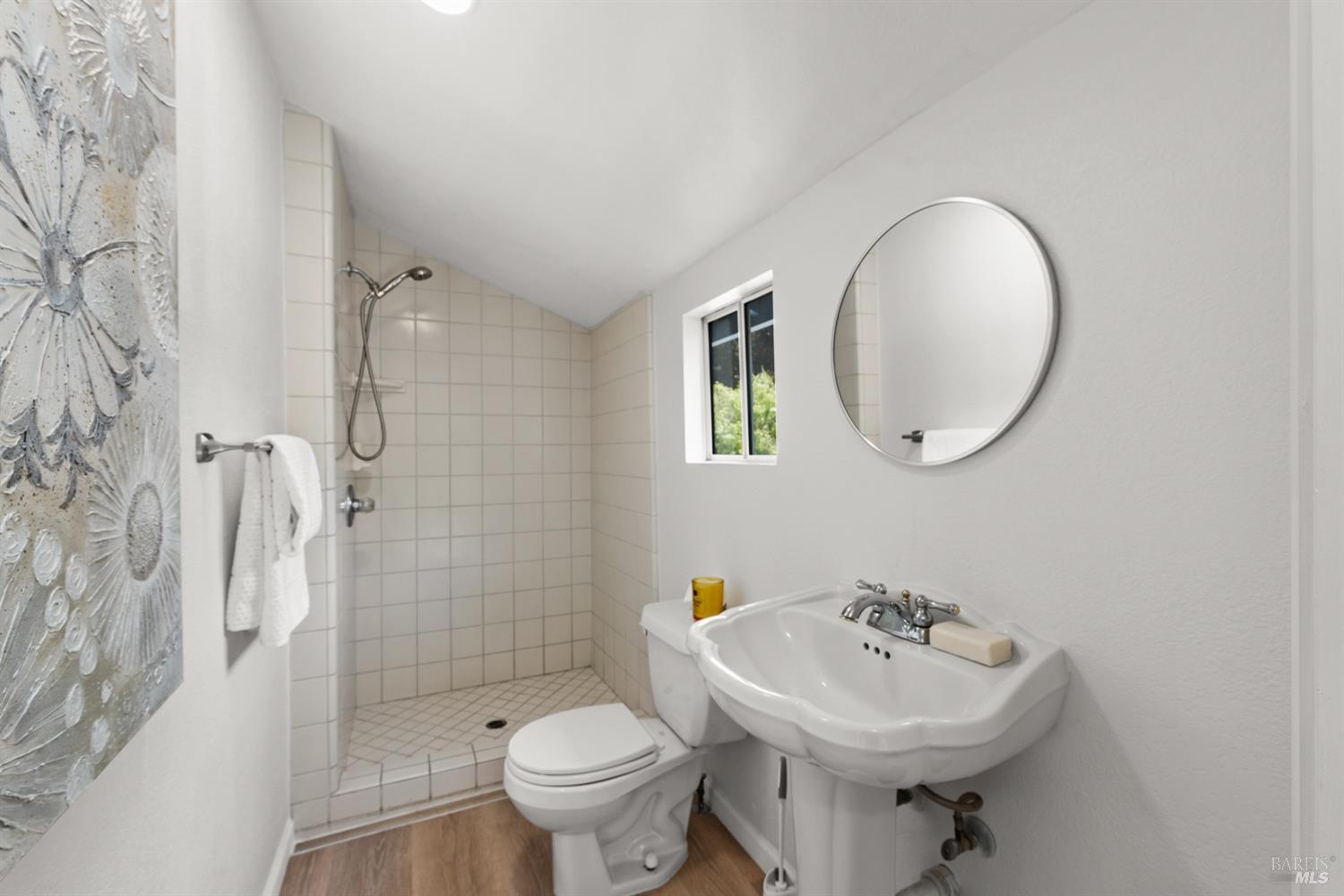 15627 Riverside Drive Guerneville, CA 95446 - Photo 30 of 41 a bathroom with a sink toilet and shower