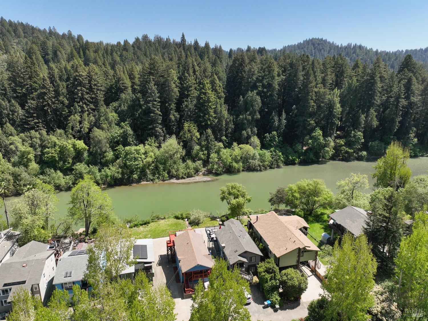15627 Riverside Drive Guerneville, CA 95446 - Photo 39 of 41 an aerial view of a house with outdoor space and street view