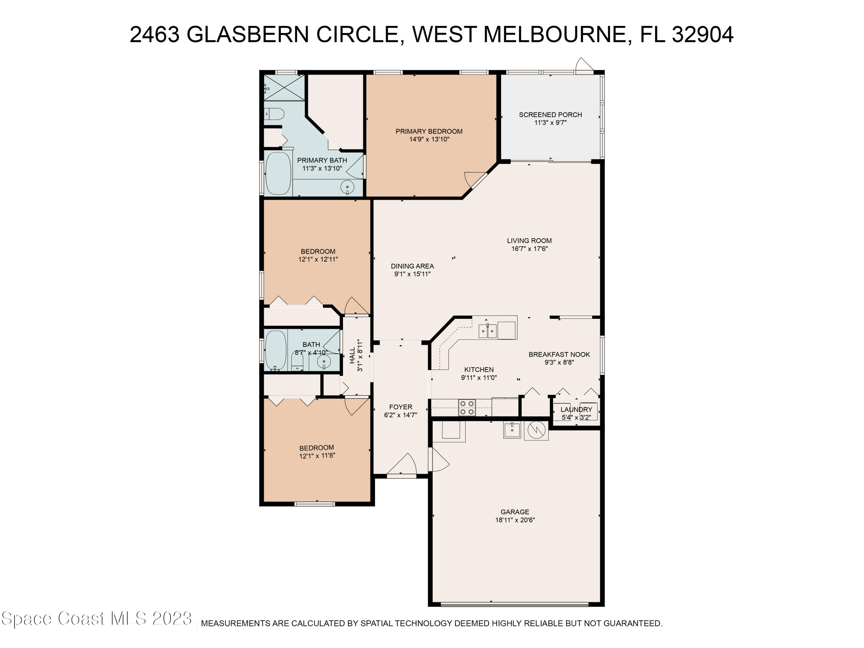 2463 Glasbern Circle Melbourne, FL 32904 - Photo 55 of 57 Floor Plan