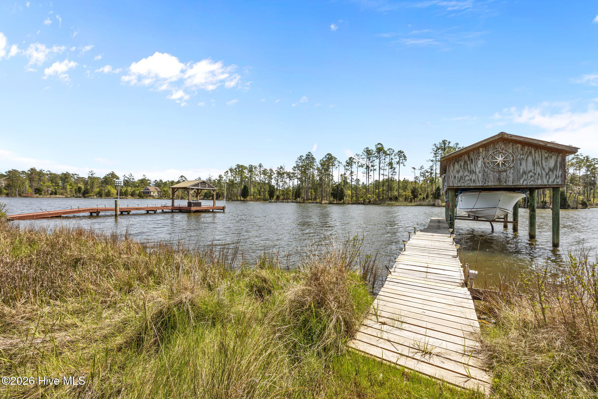 418 Spring Drive Aurora, NC 27806 - Photo 45 of 56 Pier with Boat House and 5000 lb boat lift