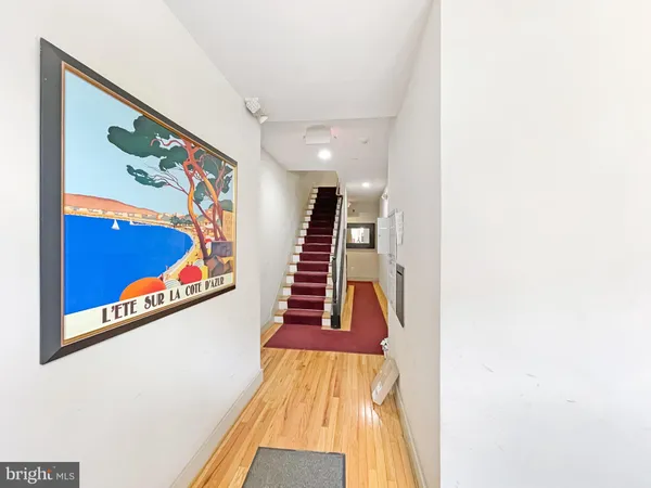 a view of stairs