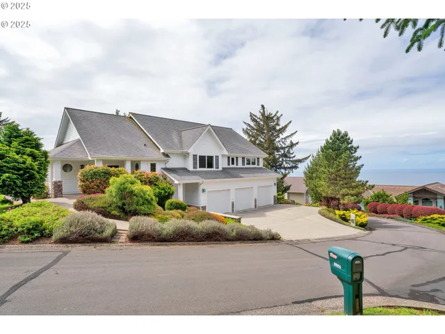 a view of a house with a street