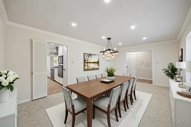 an empty room with closet and a yard