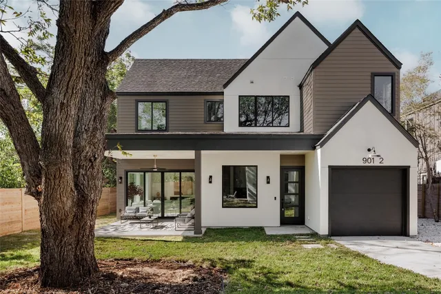 a view of a house with garden