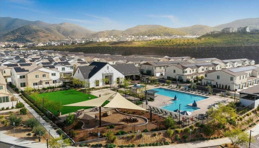 355 Citrine Trail Fallbrook, CA 92028 - Photo 27 of 27 an aerial view of a house with pool lake view and mountain view