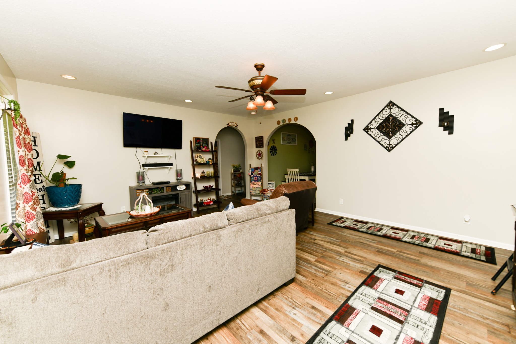 508 Gunson Ridge Road Cumberland City, TN 37050 - Photo 17 of 56 a living room with furniture and flat screen tv