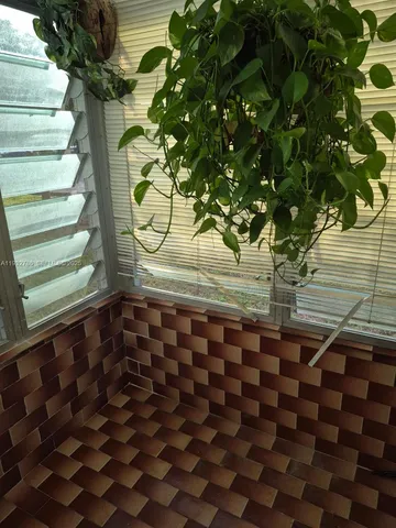 a view of a couch in a room