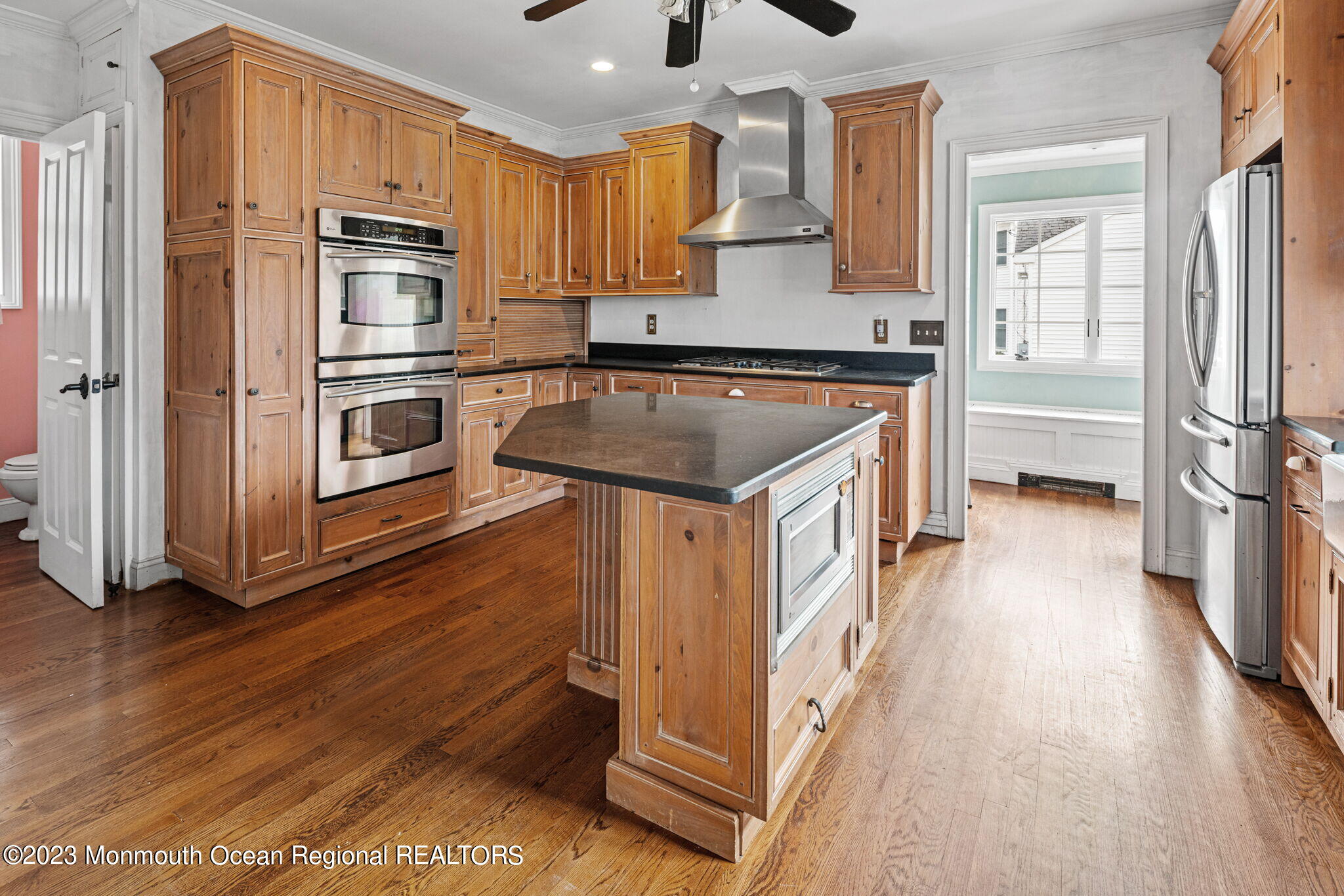 420 River Road Fair Haven, NJ 07704 - Photo 17 of 34 a kitchen with stainless steel appliances granite countertop a refrigerator a stove a sink and a refrigerator