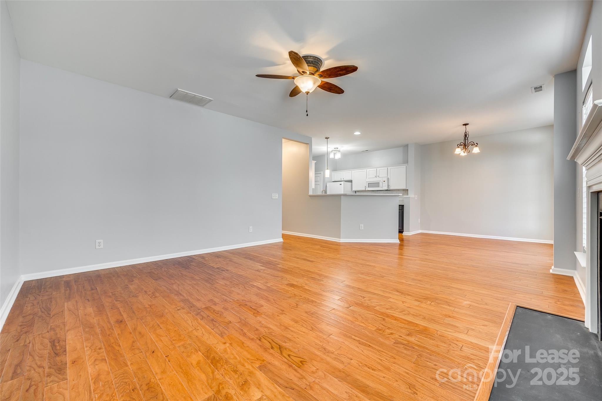 618 Bayou Circle Clover, SC 29710 - Photo 14 of 29 a view of a kitchen with a sink and a ceiling fan