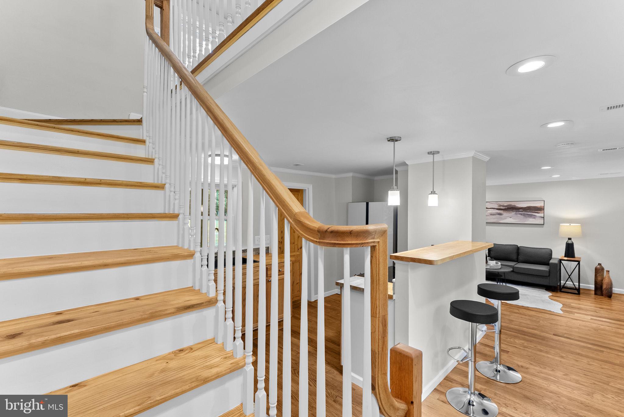 2303 West Hoover Road Haywood, VA 22722 - Photo 20 of 69 Pine treads & Painted Risers for Farmhouse charm