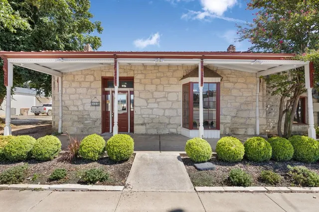 a view of a entryway door front of house