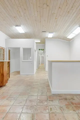 a living room with a fireplace