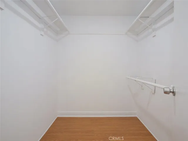 a view of small space with racks on the wall