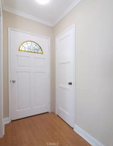 a view of front door with hallway