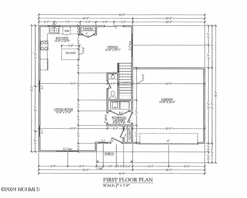103 Maple Court Havelock, NC 28532 - Photo 4 of 5 First Floor Plan