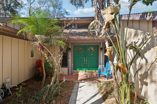 a view of front door of house