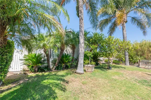 a view of outdoor space with garden