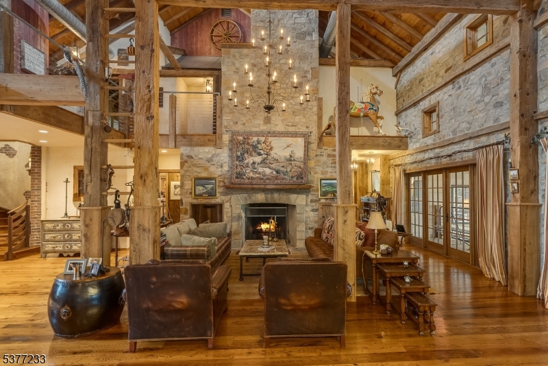 106 Mountain Top Road Glen Gardner, NJ 08826 - Photo 7 of 48 a living room with couches chairs and fireplace