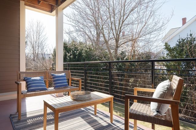 a view of outdoor space with seating