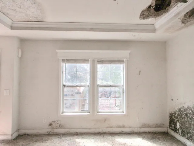a view of a livingroom with a window