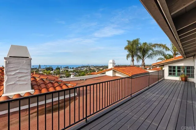 a view of a city from a balcony