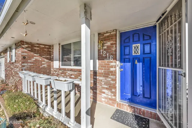 a view of front door