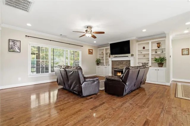 a bathroom with a sink vanity and mirror