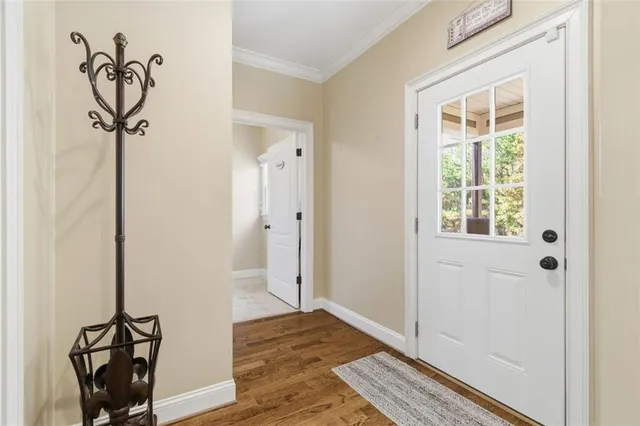 a house view with a garden space