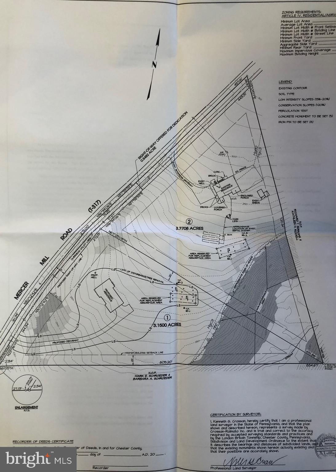 238 Mercer Mill Road Landenberg, PA 19350 - Photo 8 of 8 Subdivision drawing Lot 1